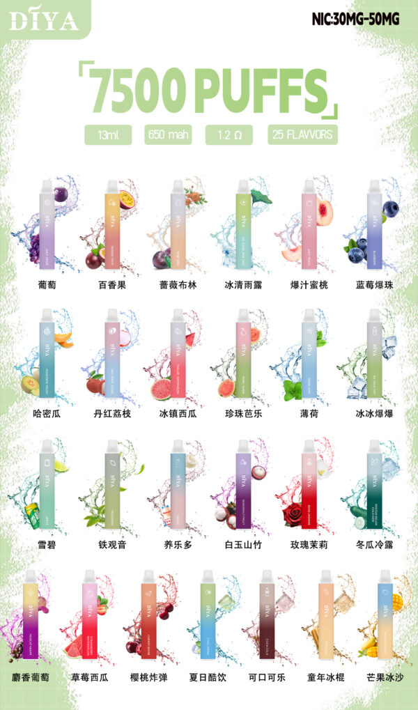 3 6月新品 DIYA叮啞拋棄7500口✨水果味還原度極高💖 CP值拉滿🔥店長推薦 活動10送1